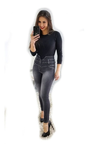 Sawary Calça Jeans Feminina 730 Tamanho 34 Até 48 Cintu Alta