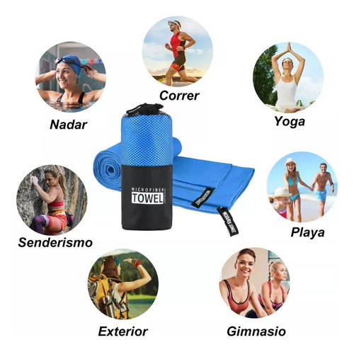 Toalla Deportiva De Microfibra De Secado Rápido+diadema 4pcs