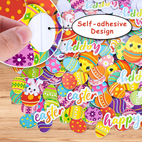 Whaline 360 Pegatinas De Espuma De Pascua Coloridas Huevos