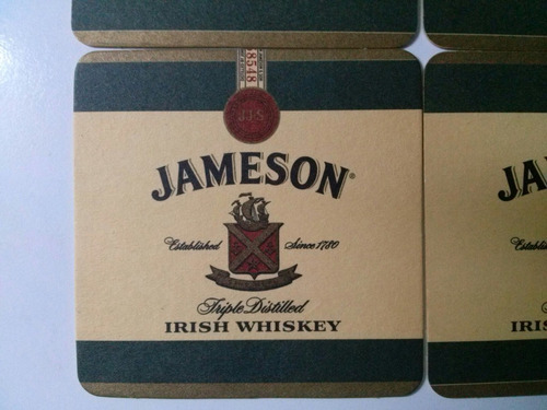 4 Posavasos Whisky James Doble Faz