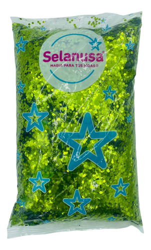 Diamantina Ultrabrillante Selanusa Decorar Manualidades 1kg Color C100 Verde Limon