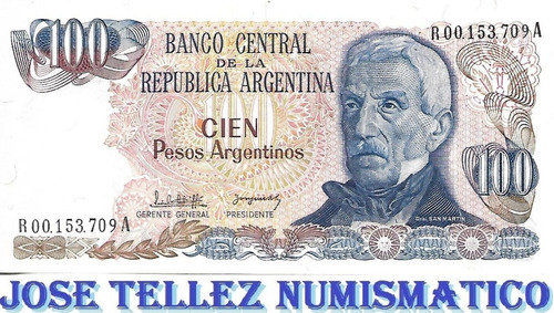 Bottero 2623 100 Pesos Argentinos Reposicion Unc Palermo