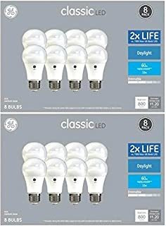 Ge Classic Bombilla Led Regulable Eq A19 De 60 W (paquete De