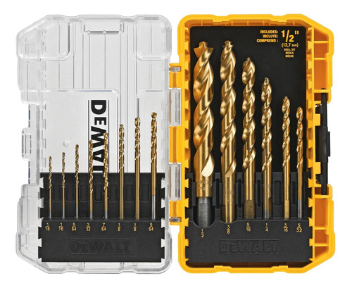 Dewalt Dw1354 14-piece Titanium Drill Bit Set