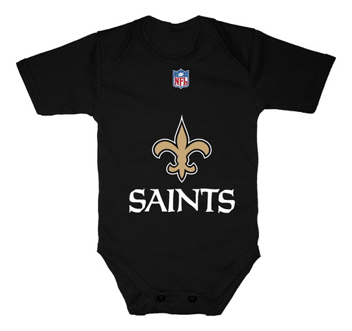 Pañalero Negro De Bebé- New Orleans Saints-futbol Americano