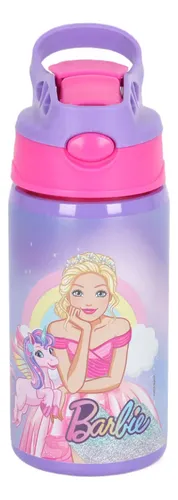 comprar Garrafinha Infantil Barbie Aço Inoxidável Bico Silic. Luxcel