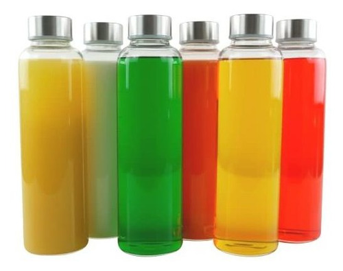 Botellas De Agua Brieftons De Vidrio Borosilicato Con Tapas: