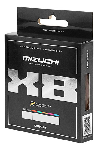 Linha Multifilamento Mizuchi 8x Multicor 0,15mm 300m Daisen Cor Colorida