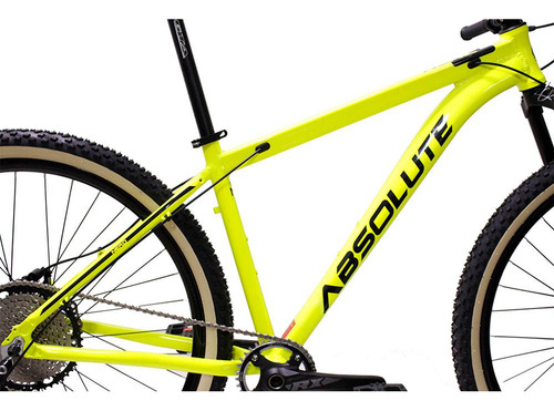 Bicicleta Aro 29 Bike Absolute Nero Iv 12 Marchas Susp Trava Cor Amarelo Neon
