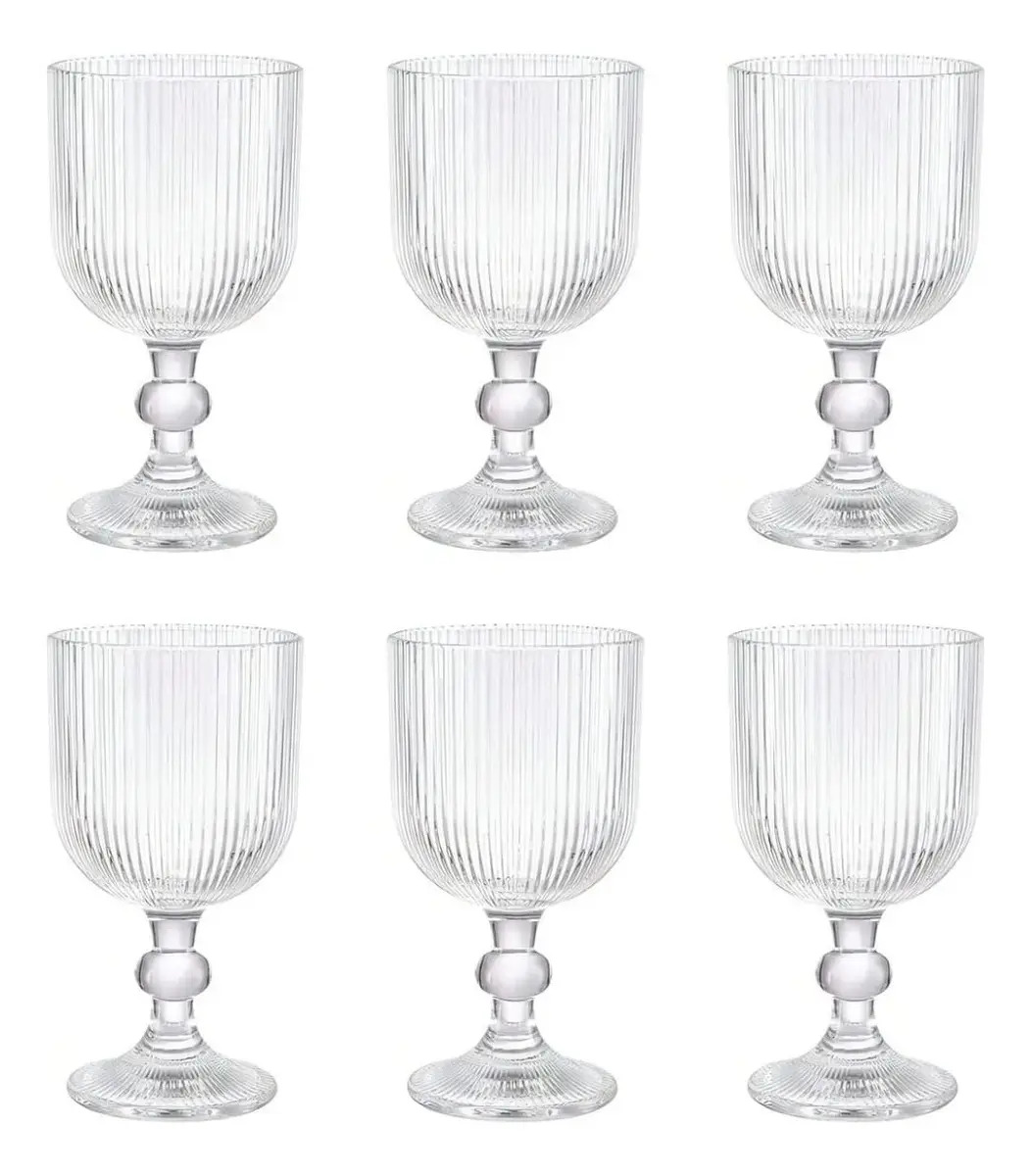 Taça Cameratta 360ml | Conjunto Com 6 Pçs | Vidro Gamma Cor Transparente