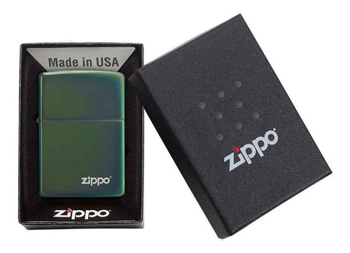 Zippo Chamelion Verde Tornasol Universo Binario