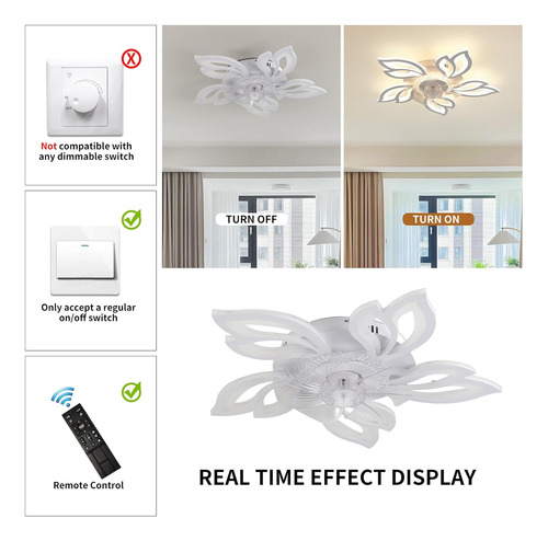 Ventilador De Techo Con Led Regulable Con App Y Control Remo