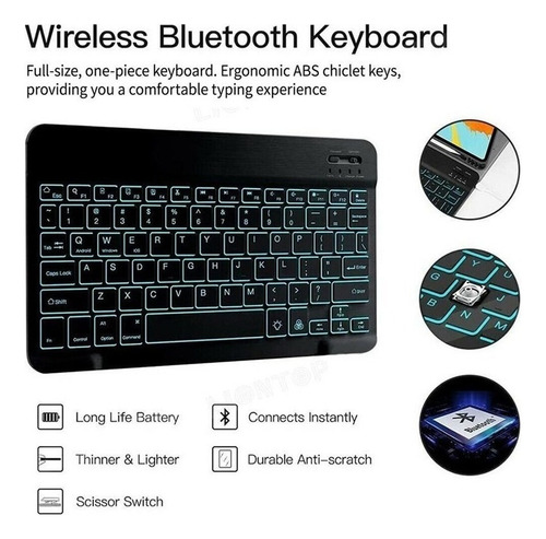 De Funda Teclado Retroiluminado Para Huawei Mediapad T5 10.1