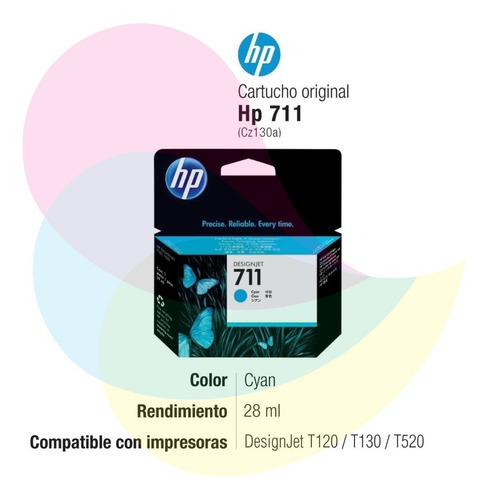 Imagen 4 de 7 de Cartucho Hp 711 Negro 38ml + Hp 711 Color 3u - T520 T120