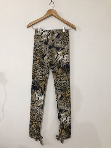 Bamba- Calza Con Estampado Animal Print, Detalle Moño  Mujer