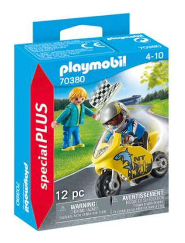 Playmobil Chicos Con Moto De Carreras (270380)