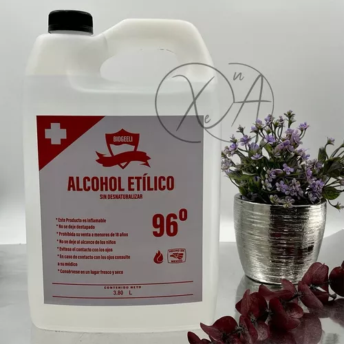 Alcohol Etilico 96 Potable Grado Alimenticio Galon 3.8 Lts