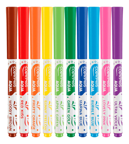 Marcador De Agua Delgado Maped Punta 2.8 Mm 10 Marcadores
