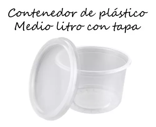 TAPA DESECHABLE DE PLÁSTICO TRANSPARENTE PARA ENVASE DE ½ Y 1 LT