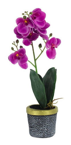 Imagen 4 de 8 de Maceta Decorativa Plantas Y Flores Artificiales Orquideas