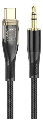 Cable De Audio Hoco Upa25 Transparent Discovery Tipo C Negro