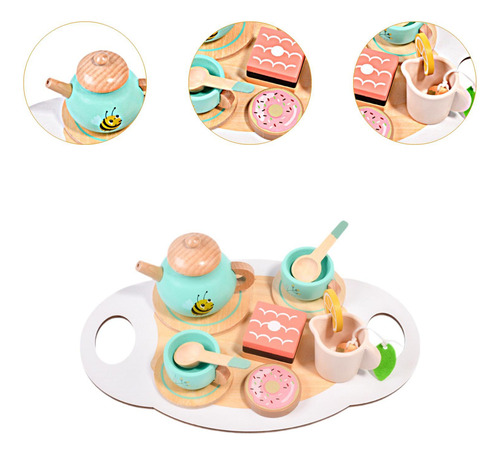 Juego De Fiesta De Té De Madera, Fiesta De Té De Princesa,