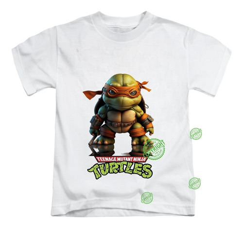 Camiseta Estampada Ninja Tortugas T2-4-6-8-10-12-14-16 #3