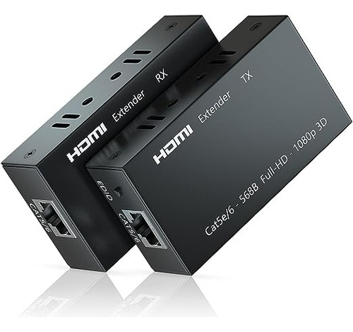 Extensor Video Audiodigital 60metros Hdmi Cable Red Utp Rj45