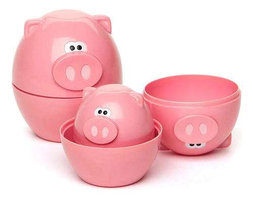 Set De 6 Tazas Medidoras Joie Oink Oink Diseño Chancho Hts