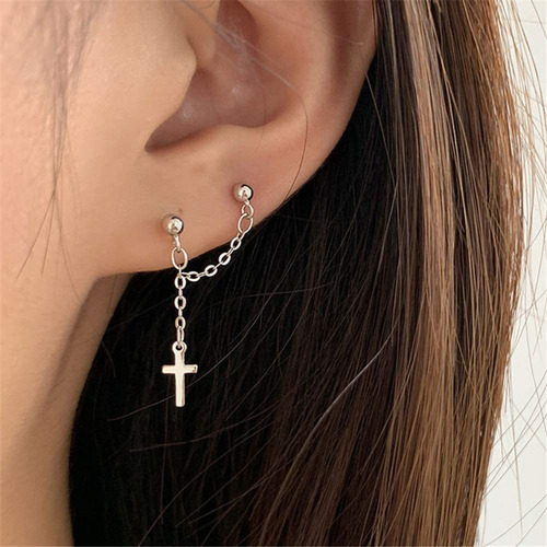 Pendientes De Tuerca De Bola Pequeña Con Dos Agujeros ...