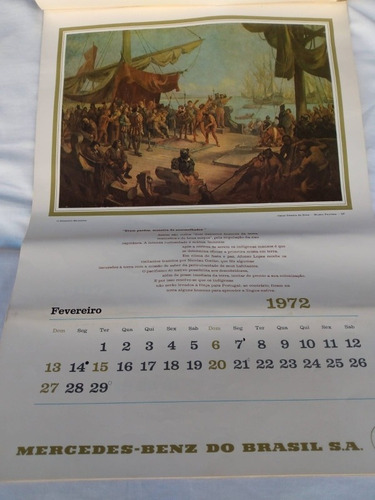 Calendário Antigo Mercedes-benz (Usado)