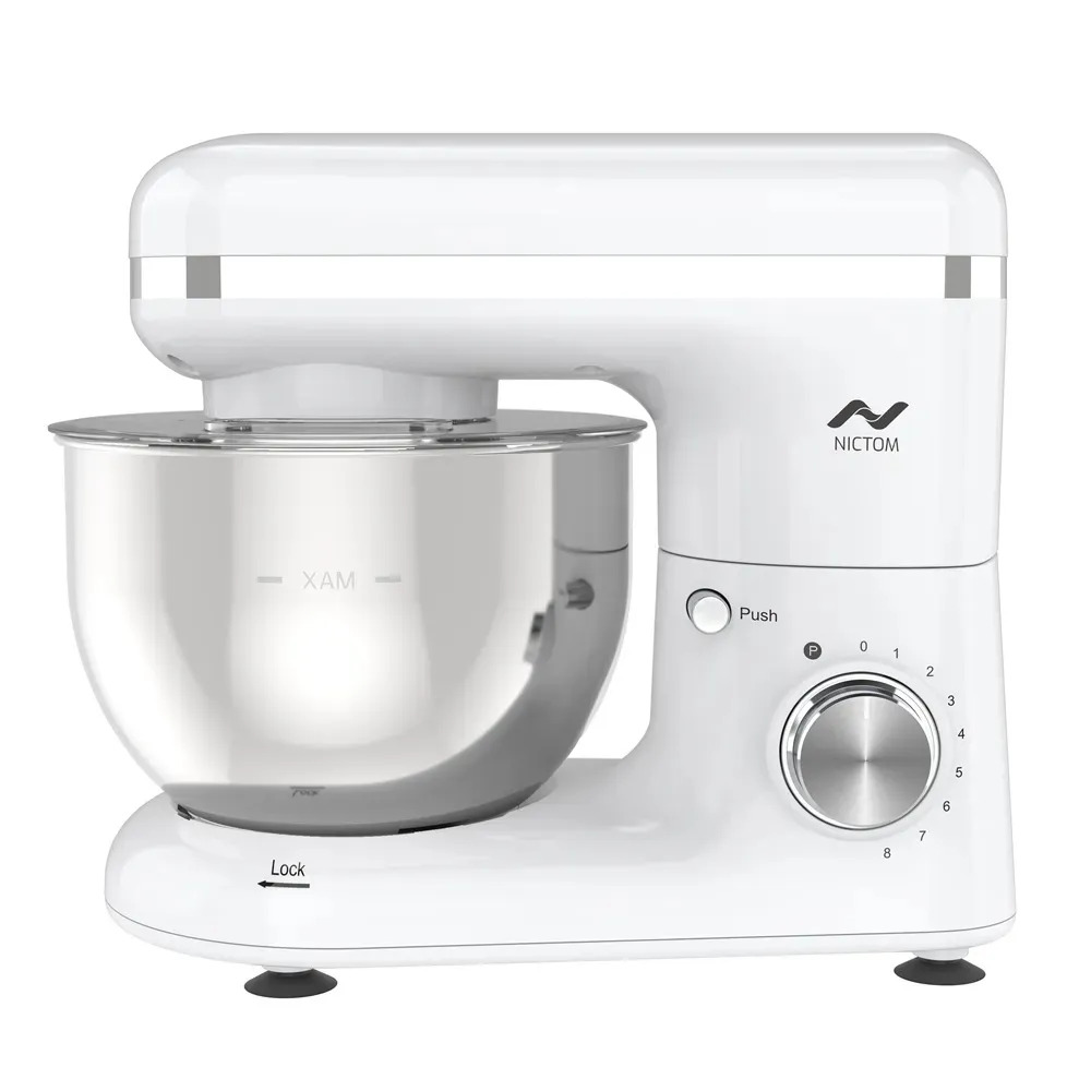 Batidora Planetaria Nictom Bowl 4lts 8 Velocidades Turbo Blanco 50/60hz