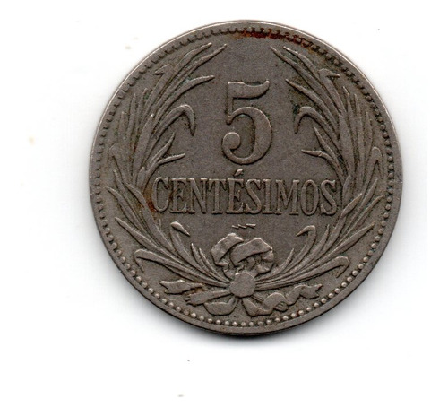 Moneda Uruguay 5 Centesimos Año 1924 Km#21