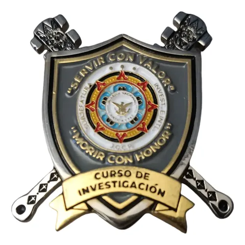 Fina Placa Baño Oro Curso De Investigación Guardia Nacional | Meses sin