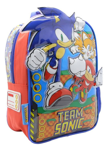 Mochila Jardin Sonic 12  Pulgadas Infantil Espalda