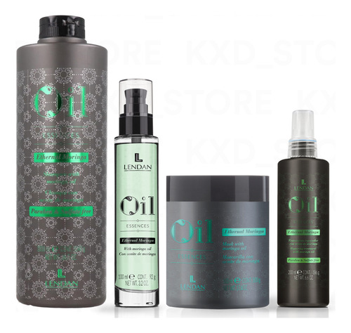 Pack Lendan Moringa Aceite + Shampoo + Mascarilla + Spray