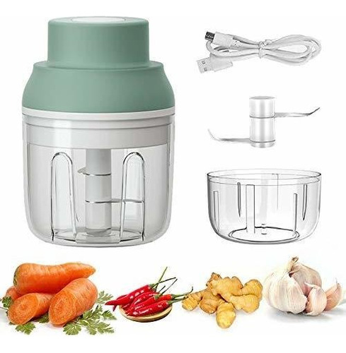 Electric Mini Garlic Chopper, Portable Food Processor W