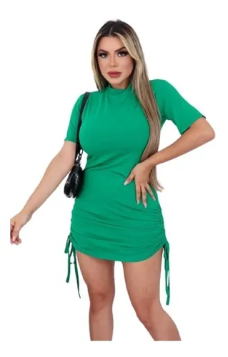 Vestido drapeado justo new arrivals