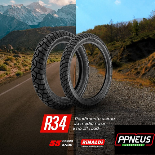 Par Pneu Rinaldi R34 80/90-21 + 110/80-18 On Off Road Enduro