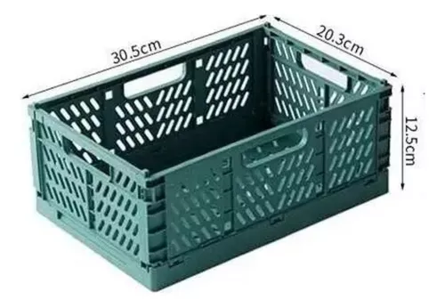 Cajas plegables de plástico, cajas de almacenamiento de 16 cuartos de  galón, 13.5 x 10.3 x 7.2 pulgadas, 2 paquetes