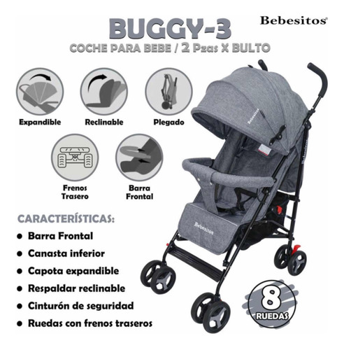 Coche Paragua Buggy Bebesitos