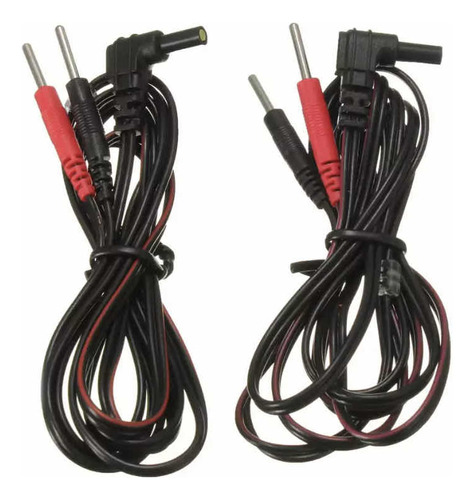 2 Cables Para Tens Ems Tipo Aguja 2 Salidas Electroterapia
