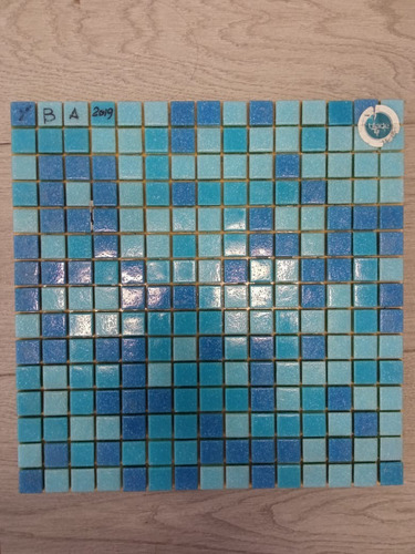 Imagen 2 de 8 de Venecitas Biseladas Mix 2x2 Celestes Y Azul Biseladas