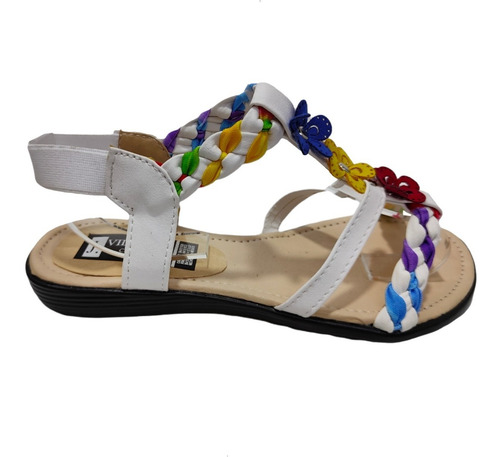 Imagen 2 de 8 de Huarache Sandalia Elástico Trenza Colores Amoldable Suave