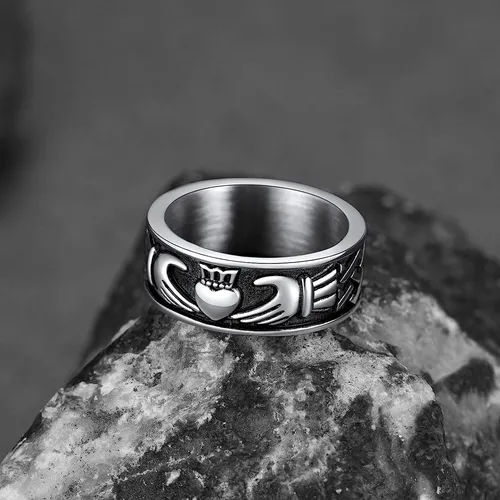 Anillo De Promesa Claddagh Para Bodas Amor Hombre Y Mujer Meses