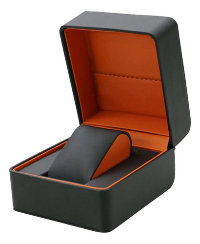 Caja De Joyería Para Reloj Individual, Estuche De Negro