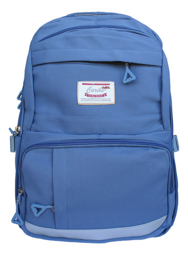 Mochila Bolso Escolar Niñas 44cm Compartimiento Notebook Color Azul Acero
