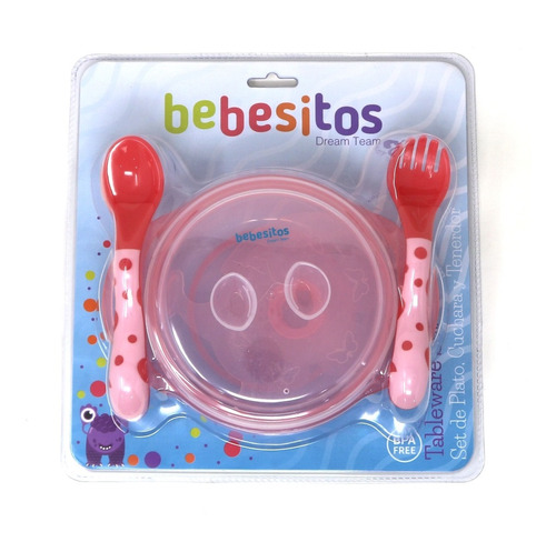 Set Plato O Tazón Con Tapa Y Cubiertos Para Bebé Bebesitos