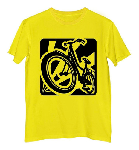 Remera Niño Color Dibujo Bicicleta Ciclisto Aventura M1