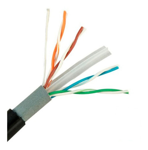 Cable Utp Cat6 305 Mts, Exterior 23 Awg, Cca. Negro